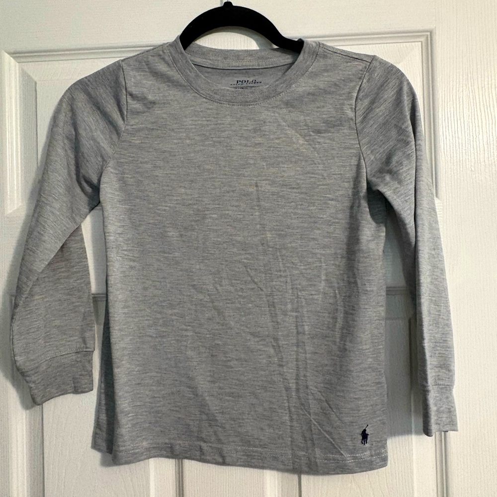Polo by Ralph Lauren Kids Heather Gray Long Sleeve Tee